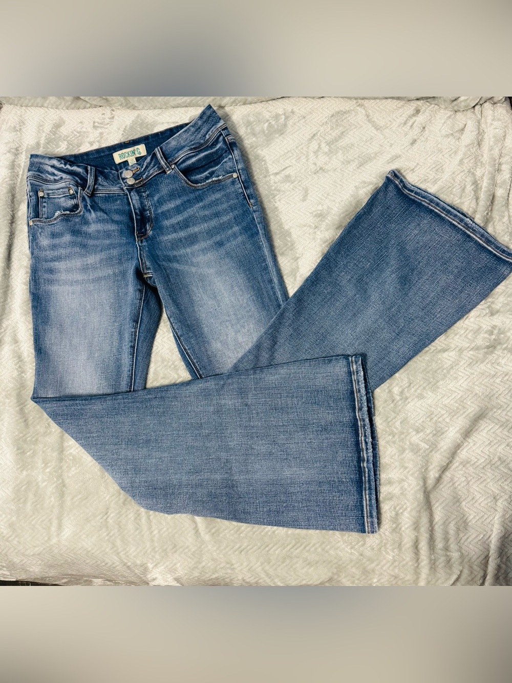 Rockin'C Mid Rise Bootcut Flare Jeans